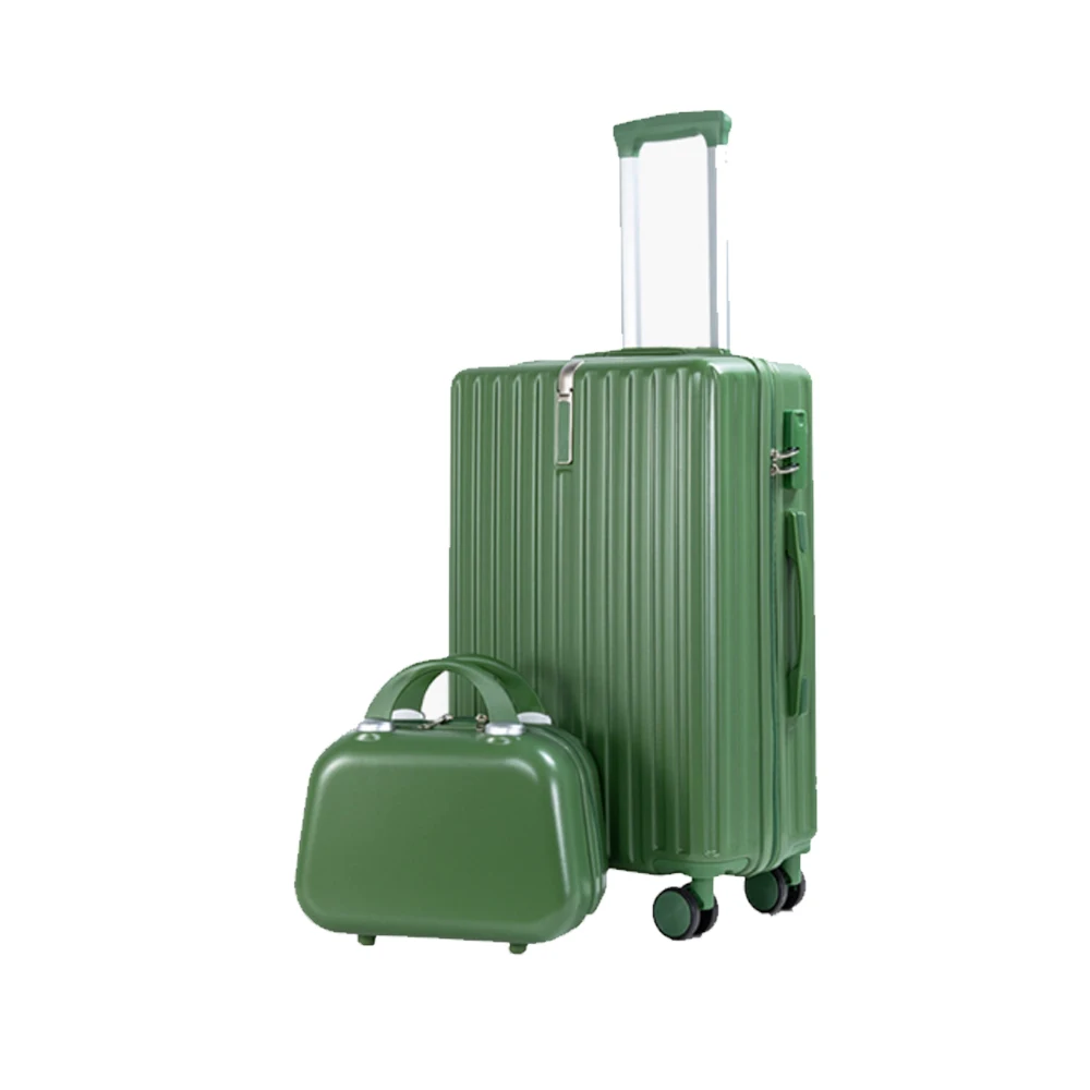 

hot selling guangdong zipper trolley suitcase with small bag on sale, Pink