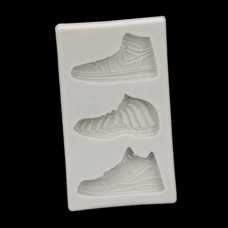 

Fondant Silicone Molds Leisure sport Style Shoes Decorated Chocolate Mold Candy Fondant Cake tools, Pink,grey