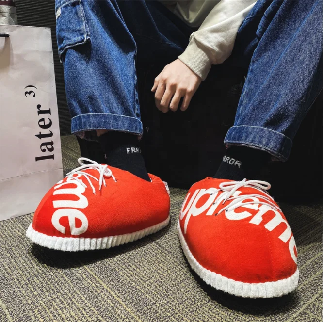 

Winter men's sneaker slippers plush shoes Home Plush sneakers slippers women Sneakers Slipper