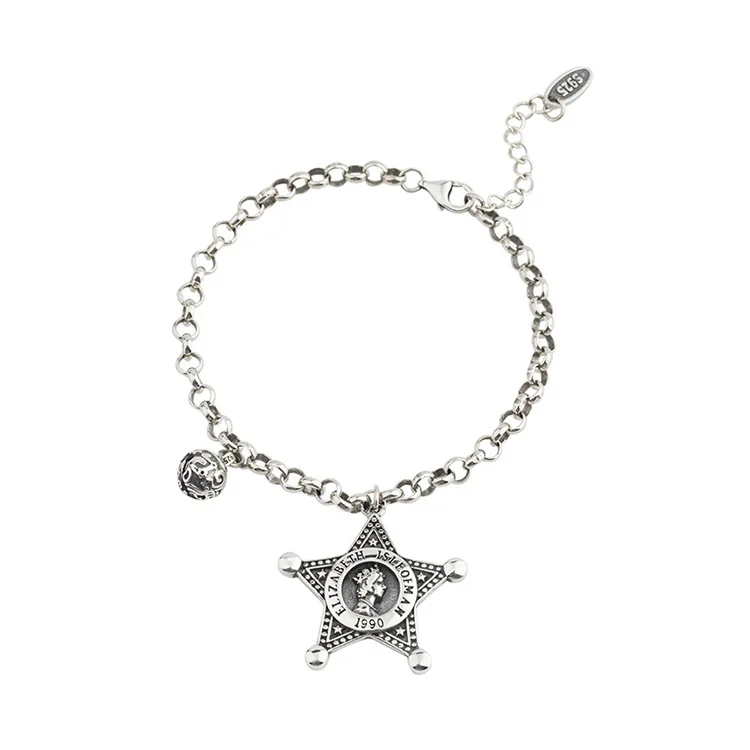 

Korean style jewelry 925 sterling silver bracelet flask for wholesales