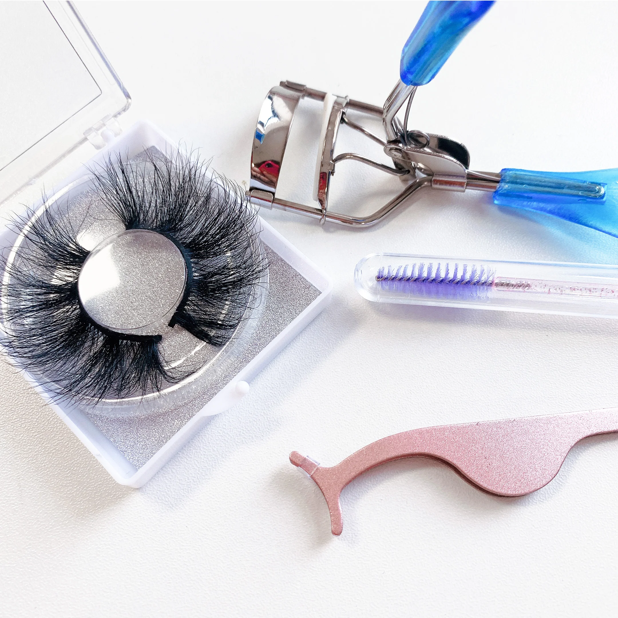 

Private label Factory False Mink Eyelash Cruelty Free faux cils 3d 25mm Mink Eyelash With Lash Box, Black color