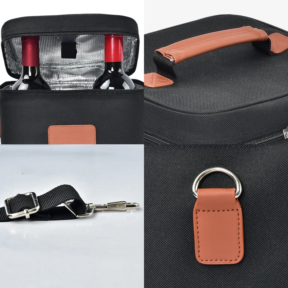 Custom Leather Insulated Cooler Bag Wine Carrier Bag Buy Hot