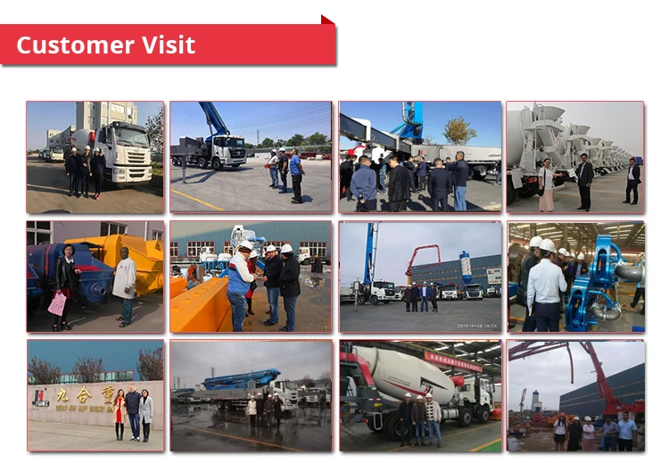 JIUHE Concrete Truck With Pump Concrete Line Pump  Upper Truck Mounted Concrete Line Pump Concrete Truck