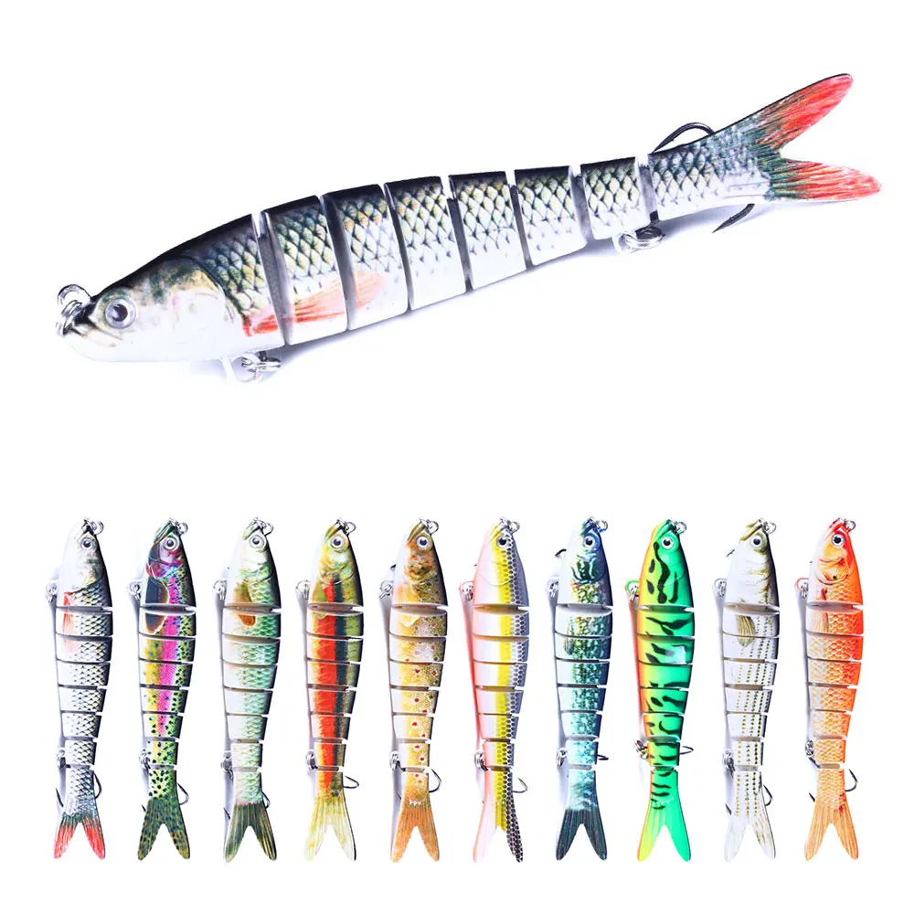 

Newup Fishing Lure Multi Jointed Hard Bait 137mm 27g Lifelike joint bait Wobblers 8 Segments Swimbait Fishing Lure, 5 colors as you can see