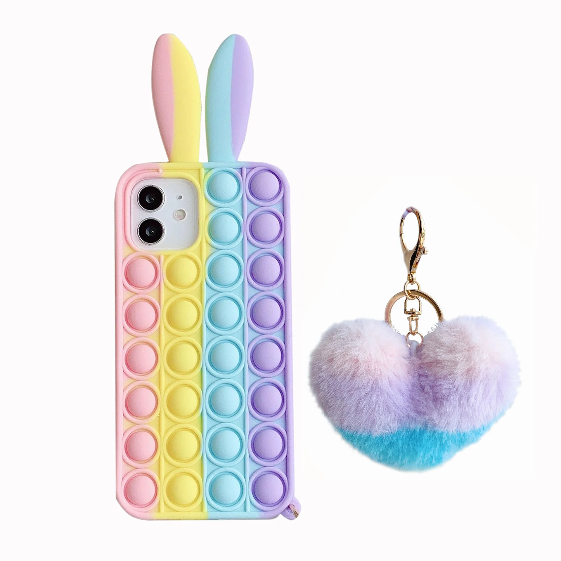 

Anti Stress Colorful Cactus Phone Case For iPhone 6/6SPlus Push Bubble Fidget Toys Pops it Cover, Various color for choice