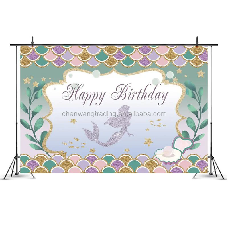 Hot Mermaid Birthday Party Backdrop For Girls Photography Castle Whale  Pearl Princess Birthday Background Wall Cake Table Props - Buy Mermaid Birthday  Backdrop,Birthday Party Backdrop,Mermaid Birthday Banner Product on  