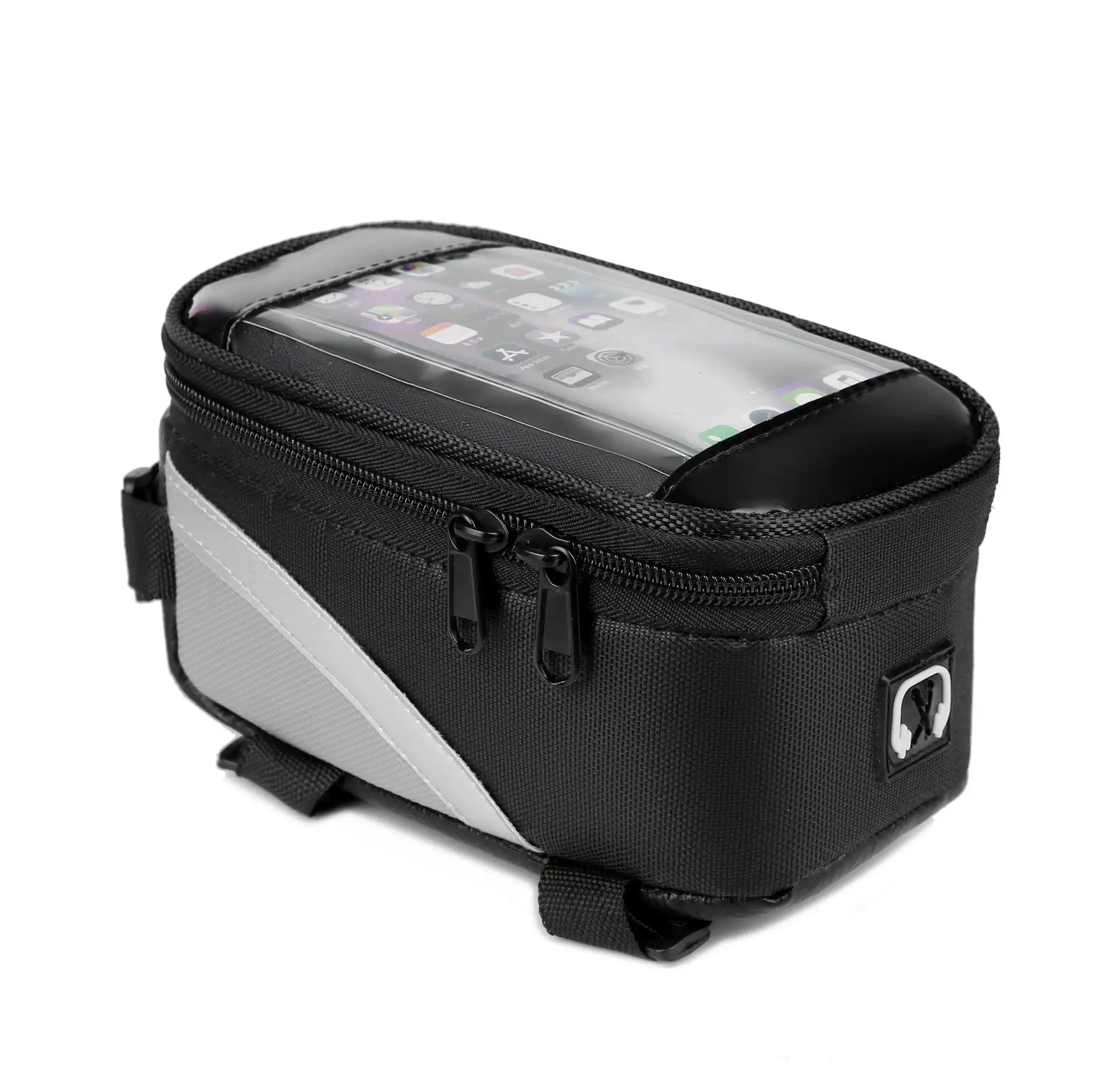 

Waterproof Bike Frame Front Top Tube Bags Cycling Touch Phone Bicycle Bag for Mobile Phone, Black