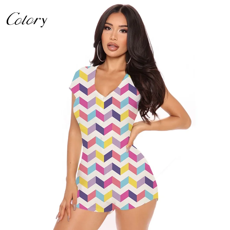 

Colory Sexy Women's Sleepwear Women Summer Jumpsuit, Picture shows