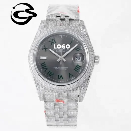 

Luxury Diver Patek AP brand watch 904L Steel ETA 3255 Movement 126333 Two Tone Ice cube Diamond Gypsophila Arab Rolexables Watch