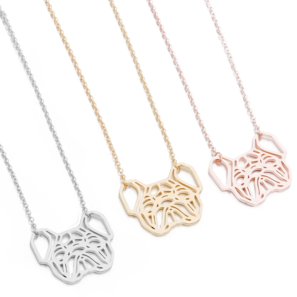 

Wholesale English Bulldog Stainless Steel Necklace Pet Dog Pendant Necklace, Picture