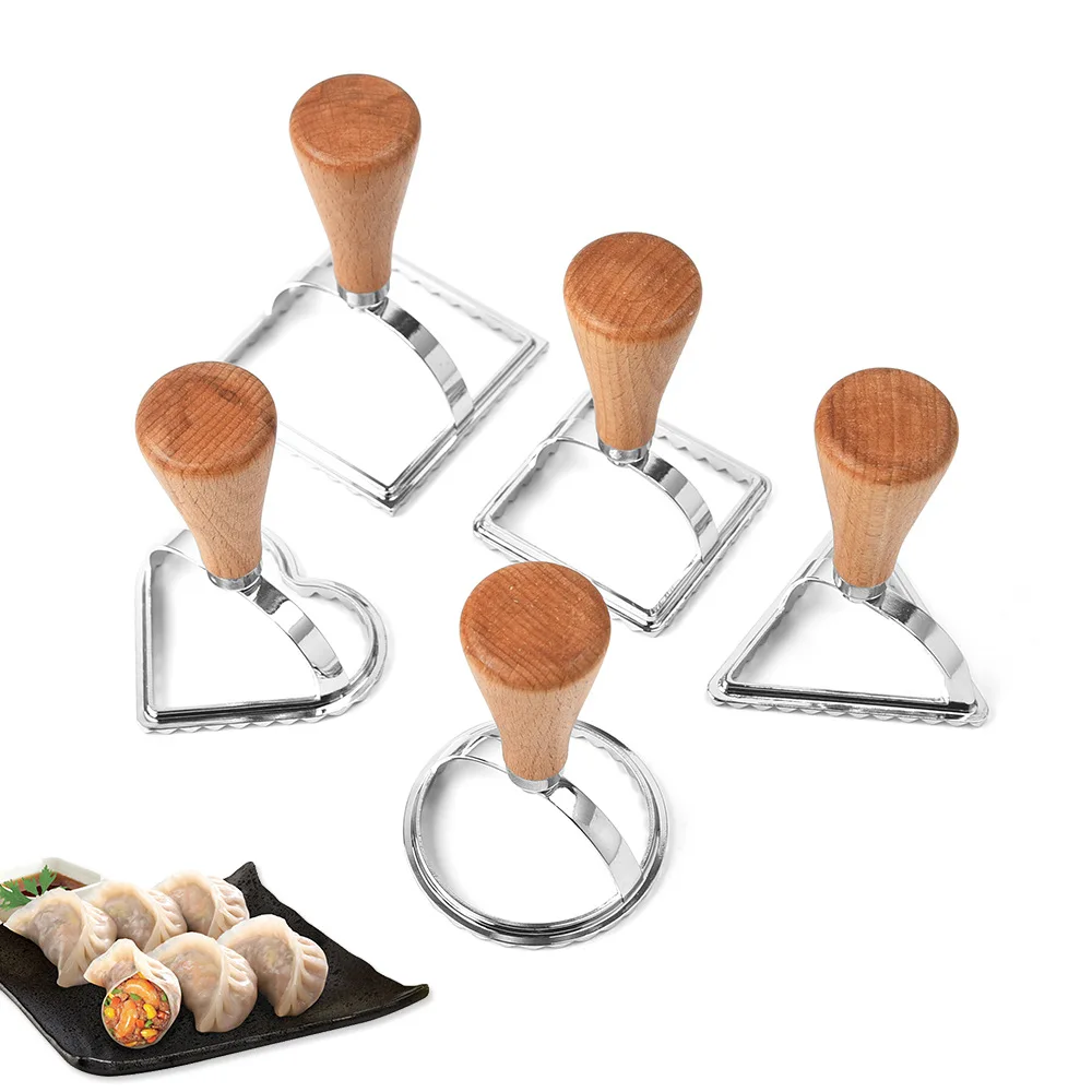 

Factory direct sale wooden handle stainless steel biscuit mould
