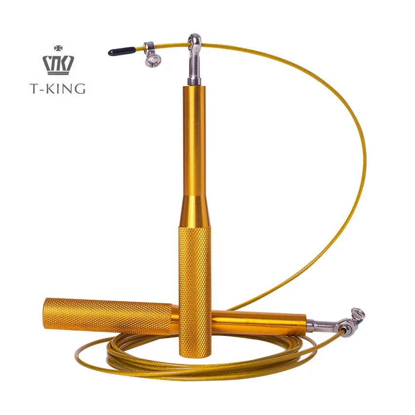 

T-king Customized High-End High Fast Aluminum Handle Speed Rope Jump Rope Skipping Rope For Fitness~, Stock color or customized