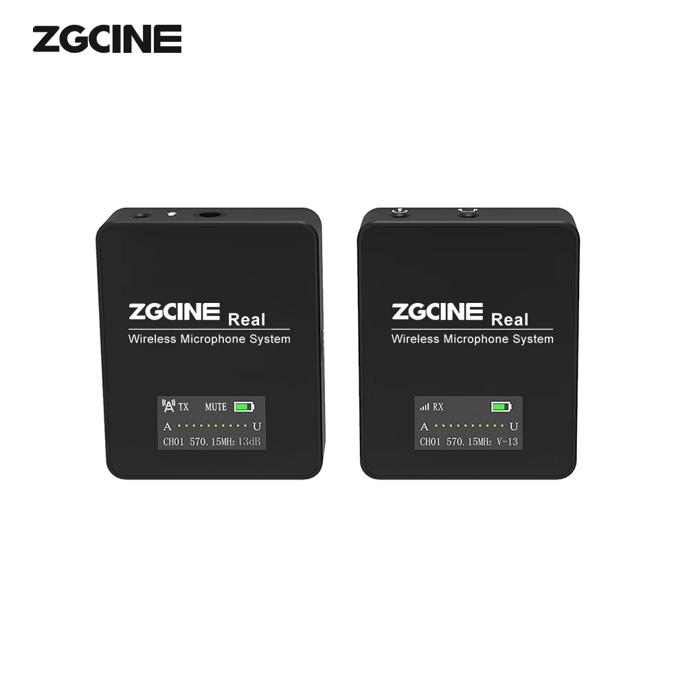 

ZGCINE UHF Wireless Microphone System Wireless Lavalier Microphone with Transmitter and Receiver for Camera,Smartphones,DSLR