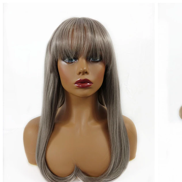 

Heat Resistant Fashion Color Long Hair Natural Straight Fiber Wigs Natural Hair Line Lace Front Synthetic Hair Wig