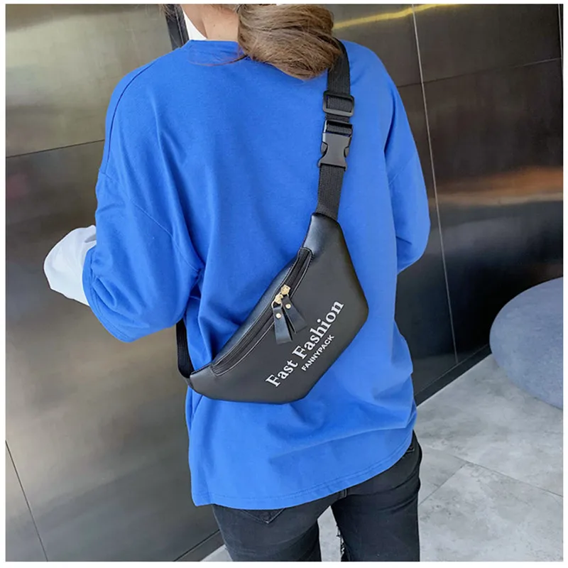 

Sport Waist Bag Waterproof Leather Fanny Packs Waist Bum Bag For Outdoor Travel, Black/brown/gray/pink/red