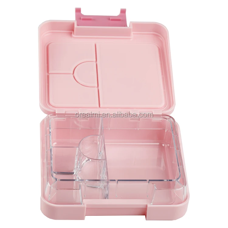 

Orealmi Reusable takeaway food container in stock plastic bento lunch box, Blue/pink/customized