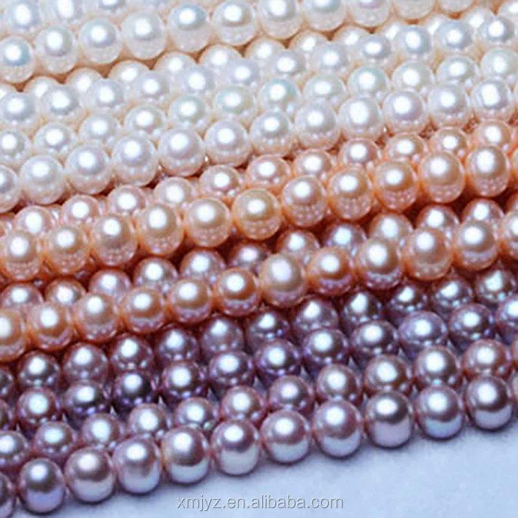 

ZZDIY056 Freshwater Pearl 6.0-7.0Mm Round B Semi - Finished Necklace Wholesale Hair Pearl Accessories