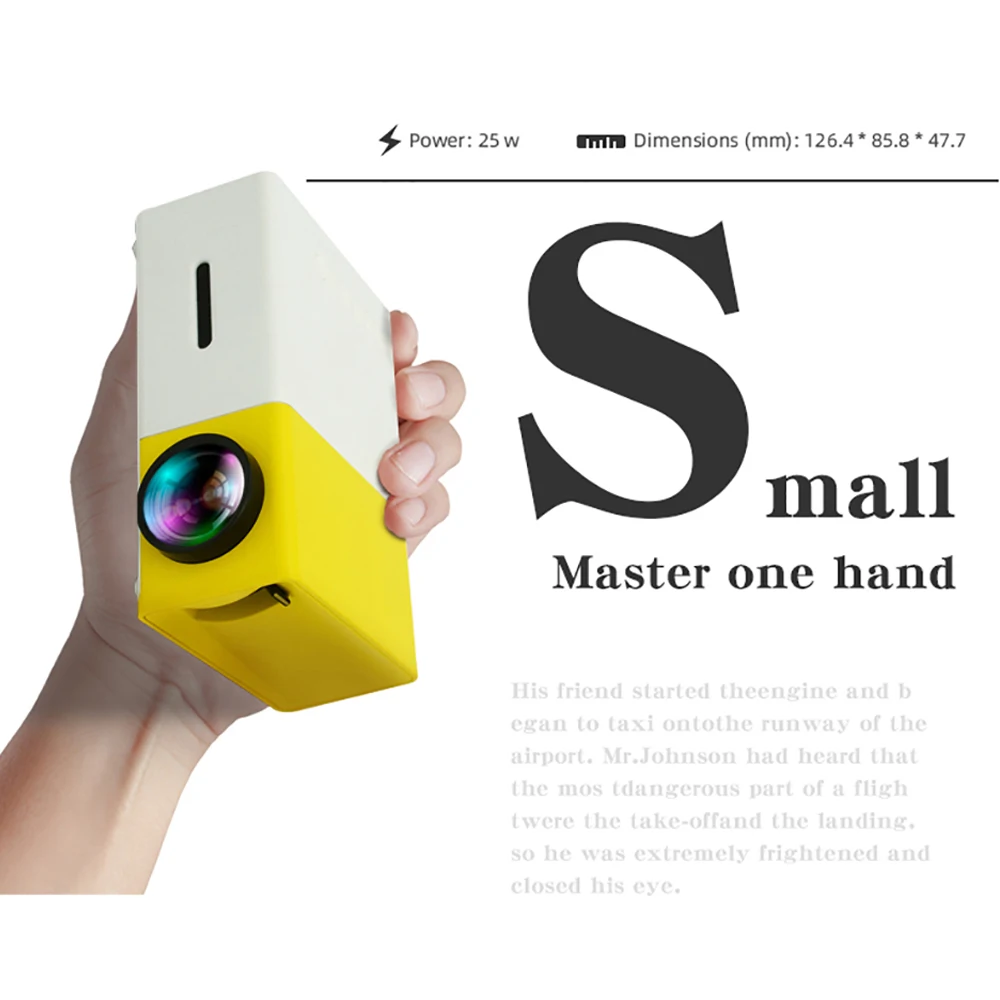 

Mini Projector Wifi Android 8.0 Portable Projector For Cell Phone Video For Home Cinema Led Beamer, White black