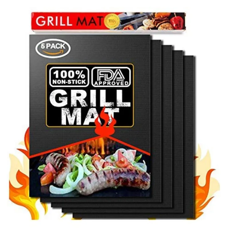 BBQ GRILL MAT Easy Grill Covers 33x40cm Barbecue Tools Cooking Liner