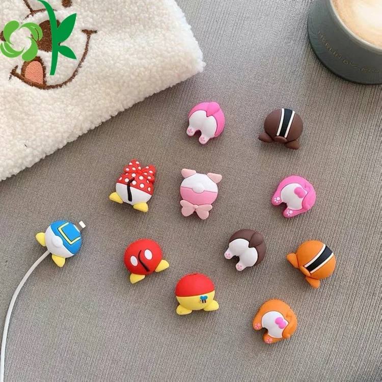 

OKSILICONE Cute Charging Cable Protectors for USB Cable Cable Saver for Cellphone and Tablet Data Lines