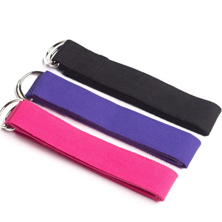 

Custom Logo Stretch band Fitness Elastic Yoga Belt Cotton Yoga Strap, Various colours are available