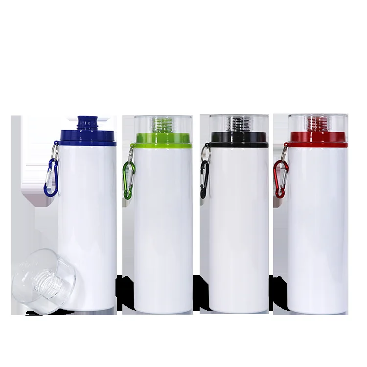 

Water Bottle Sublimation Blanks Colorful Lid Blank Sublimation Aluminium 750ML Big Size Sport Stainless Steel Water Cup 500ml, Customizable
