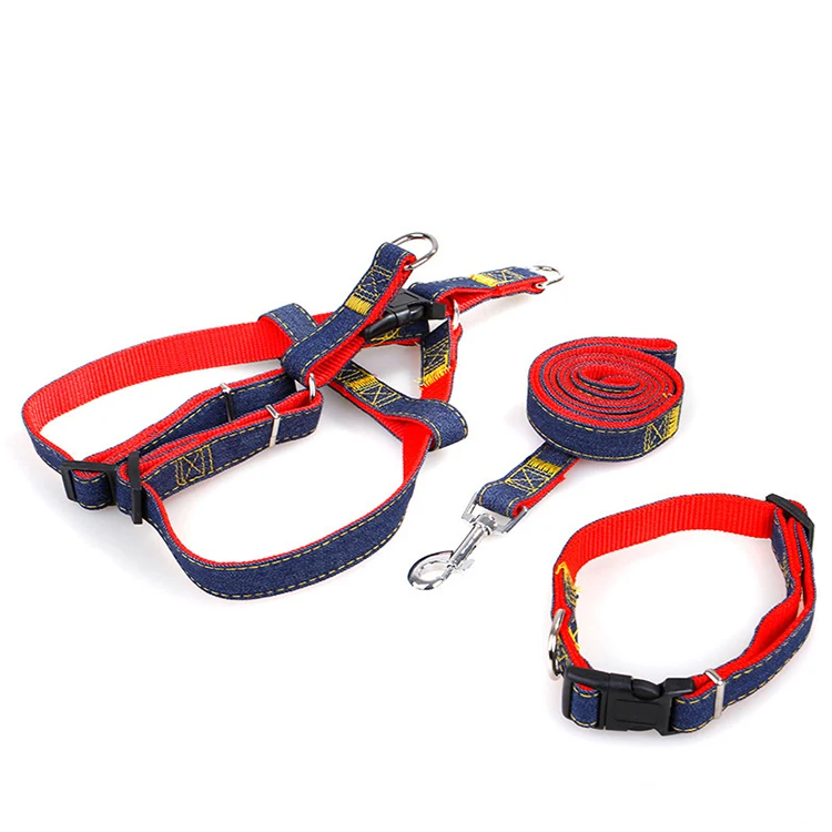 

Amazon Hot Sale 3 in 1 Set Cowboy Pet Collar & Harness & LeashesPet leash