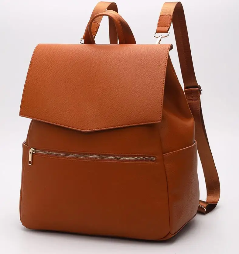 

Hot Sale High Quality PU Leather Mummy Baby Diaper Bag Backpack, Grey black brown and customized