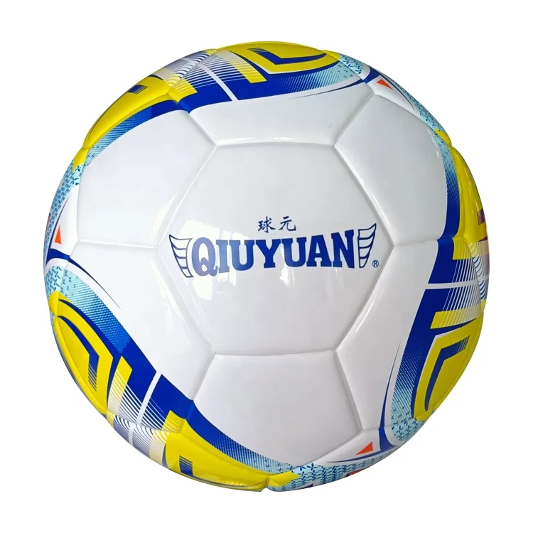 

Qiuyuan PU thermal bonded match soccer football ball size 5 custom logo OEM acceptable real game match soccer ball football ball, White (or customize color)