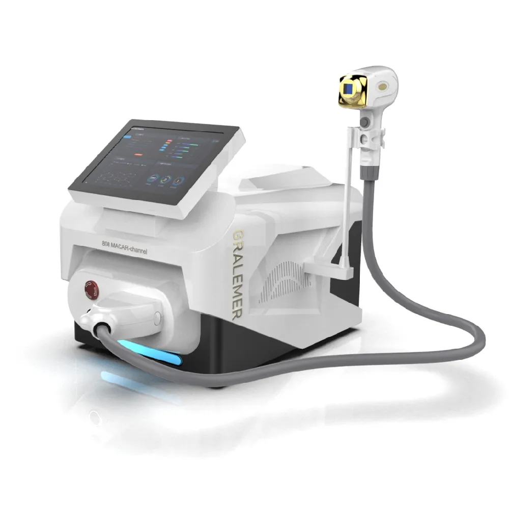 

2021 best price portable diode laser 808 755 1064 painless hair removal machine for sale, White