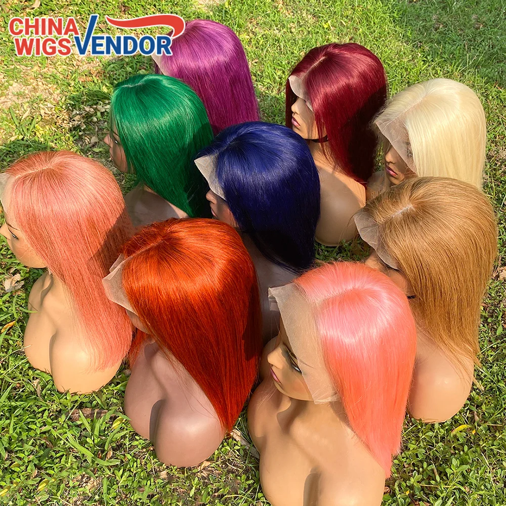 

CWV Wholesale Cheap Custom Colored Short Cut Bob Wig,Peruvian Raw Virgin Hair 4x4 Closure Bob Wigs Fast Delivery