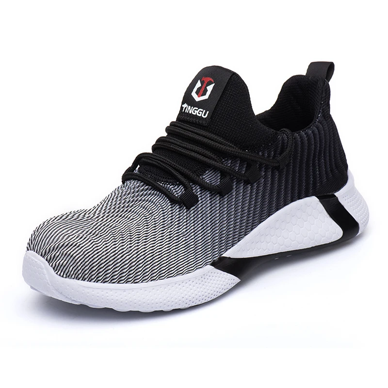

Summer breathable Ultra light work shoes steel toe TingGu brand protective shoes sports safety shoes, Red