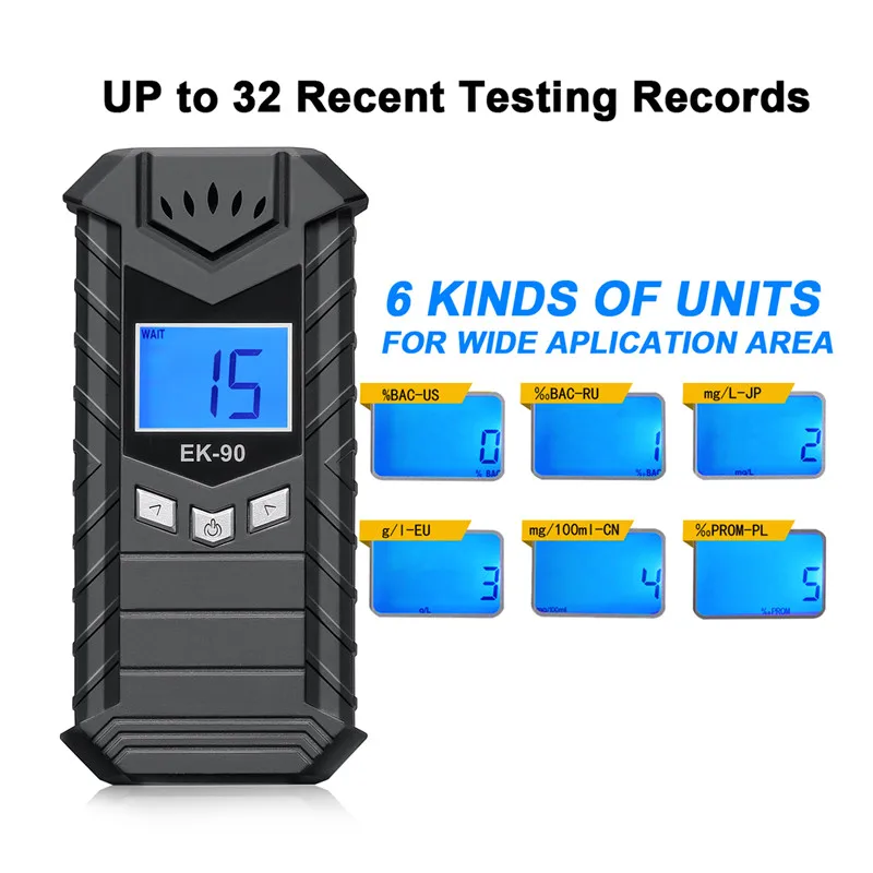 2019 Newest Alcohol Meter Built in UL Verified Li ion Battery Rechargeable Alcohol Tester