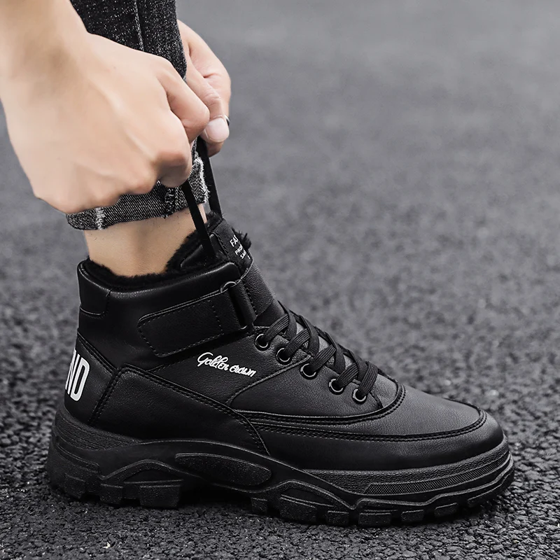 

Winter warm men sneakers fuzzy lining soft cotton pictures design fashion male shoes, Optional