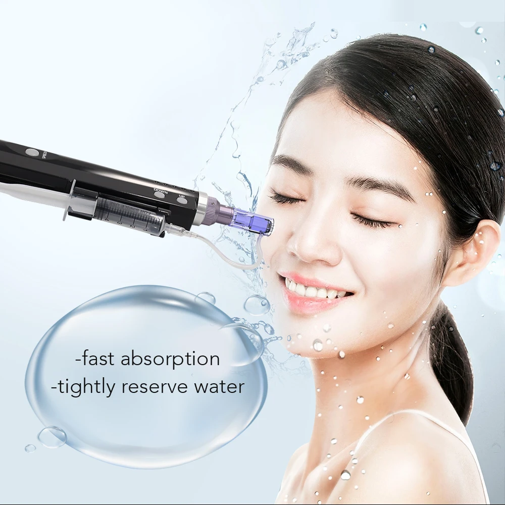 

Professional Rechargeable Electric Injection Dermapen Meso Pen Injector Derma Pen With Dilute Hyaluronic Acid For Acne Removal
