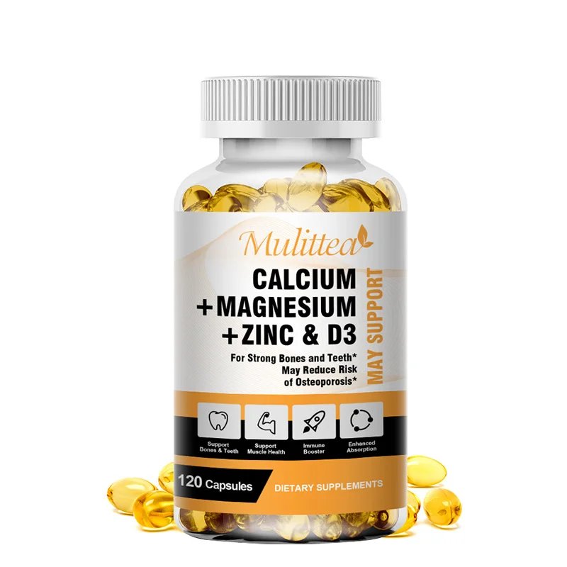 

Factory Wholesale 120 Caps Immune Function Support Calcium Magnesium Zinc Capsules