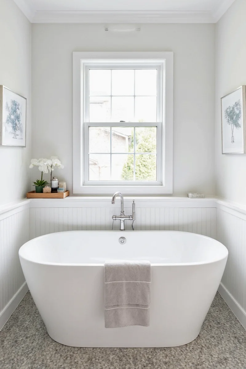 Soft non-slip bath mat in gray