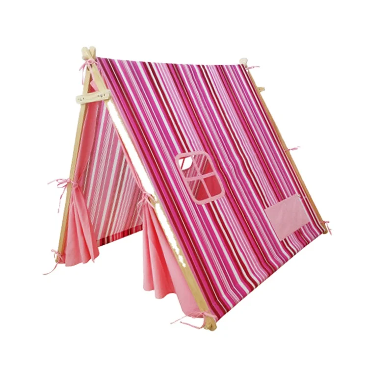 
Custom indoor cotton canvas Indian kids play tipi tent for sale 