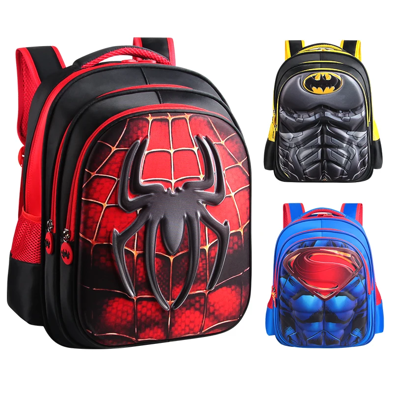 

Children school cartoon Spiderman school bag backpack