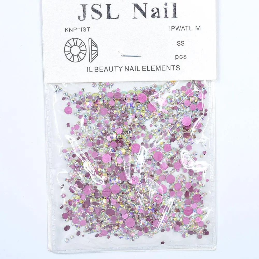 

Pink back ab color bottom crystal rhinestones 1440