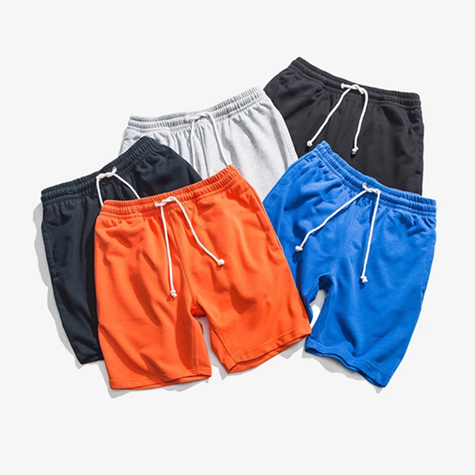 

Custom Logo and Printing Blank Men's Shorts Men Casual GYM Shorts Mens Streetwear Knitted Plain Sport Track Short, As above show