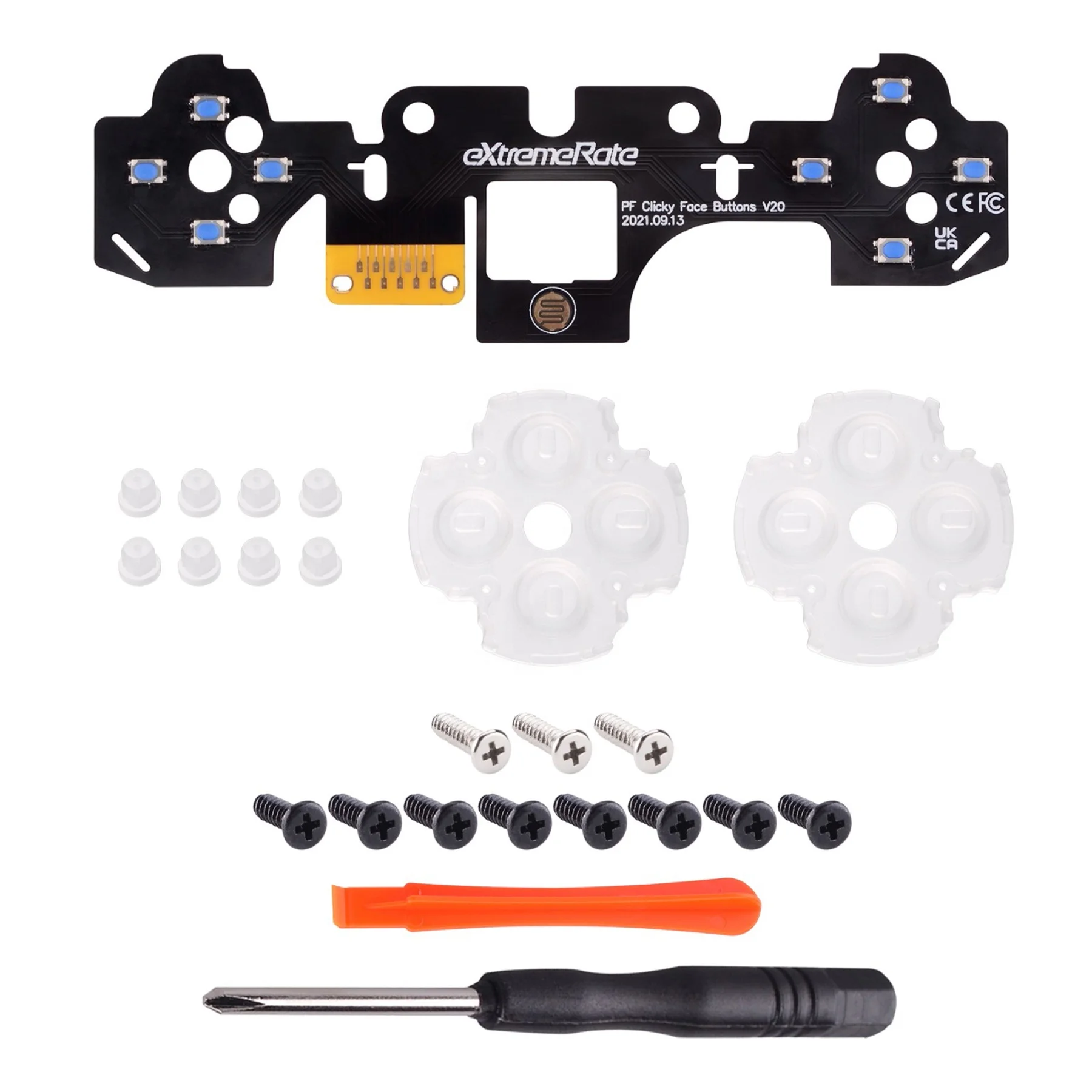 

eXtremeRate Original Game Accessories Custom Tactile Dpad Action Buttons Upgraded Face Click Kit For Joystick PS5 Controller Mod
