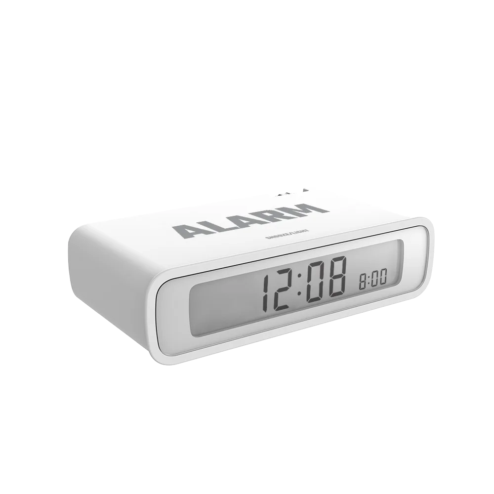 

Auto Flip Smart Alarm Clock Digital Desk Table Clock White Backlight Snooze Function