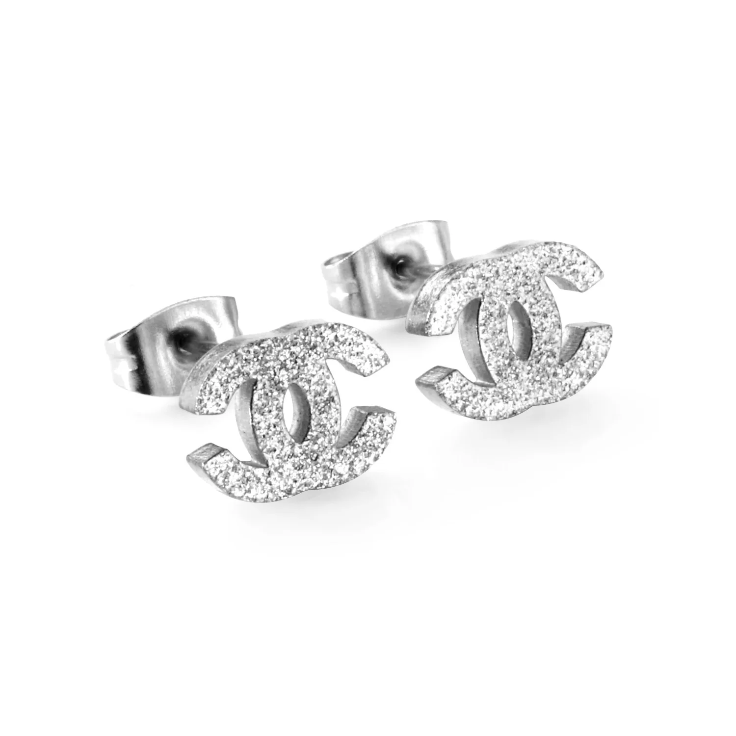 

Stainless Steel Simple C Letter Fashion Design 18k Gold Plated Jewelry Set Luxury Baby Craw Earrings for Women, Gold/silver/rose gold