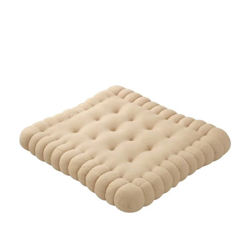 

TY Yoga mat Plush Creative Biscuits Pillow Square Cookie Cushion Chair Car Seat Cushion Floor Yoga Mat Photo Props, Customized color