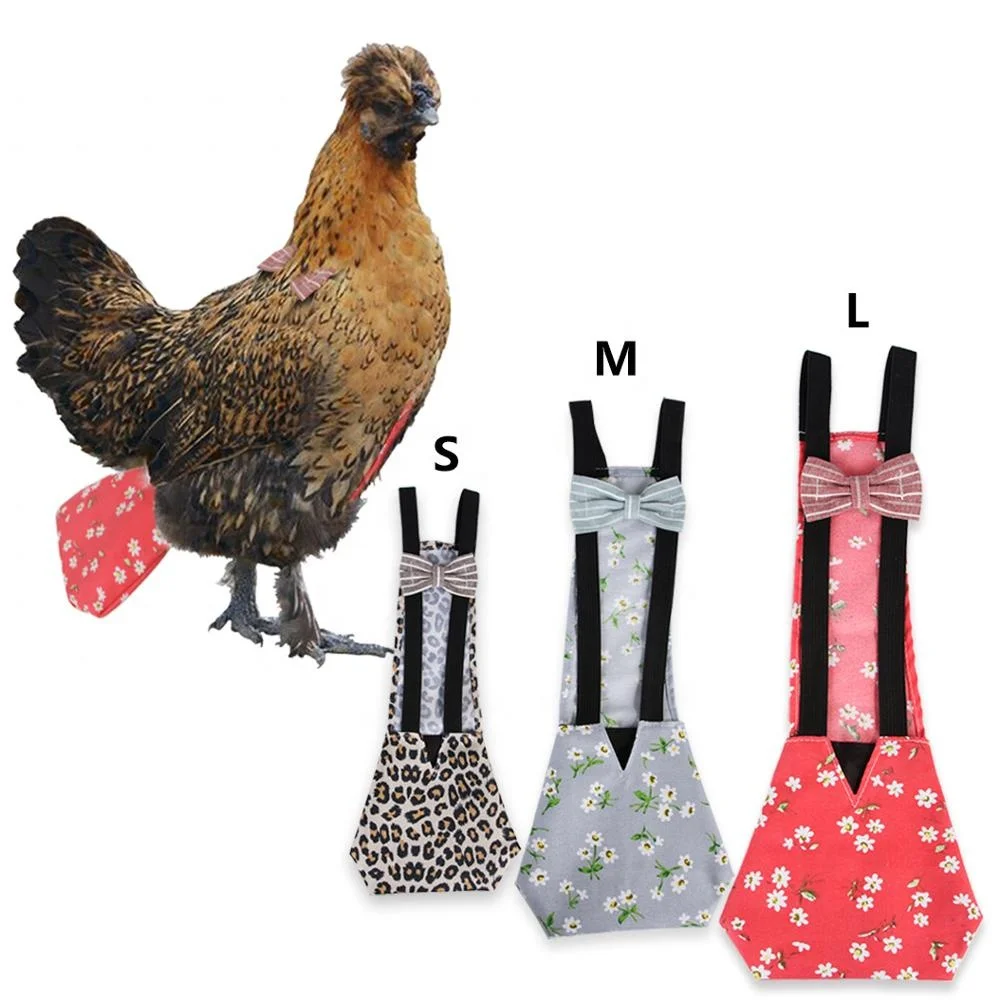 

Pet Chicken Duck Bird Diaper Washable Poultry Goose Anti Shit Clothes Bowknot Design With Elastic Band Pet Chicken diaper, Blue, leopard, red