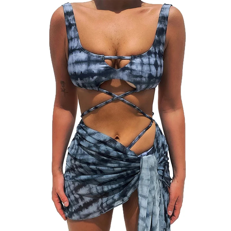

2021 summer fashion design bikini three piece set beach wear women sexy swimsuit