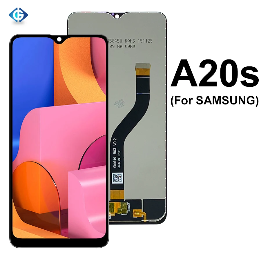 

for Samsung for Galaxy A20S LCD with Touch Screen for Samsung A207 Full Diaplay Digitizer for Samsung A20S Pantalla Complete, Black ecran lcd de for samsung for galaxy a20s