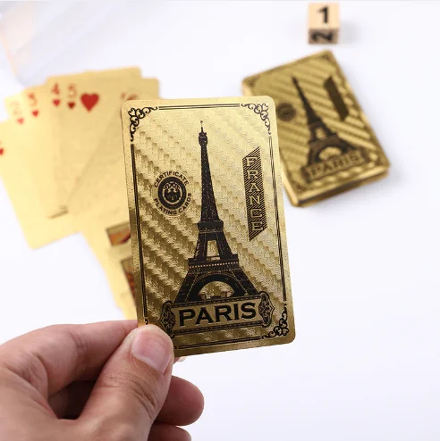 

Wholesales Manufacturer Waterproof Custom Printing Golden Poker Cards Hot Selling Casino Playing Game CardHot sale products