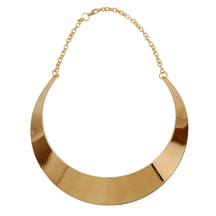 

Explosive Alloy Item Moon-Shaped Neck Necklace Can Be Customized Necklace Stainless Steel Necklace, Gold